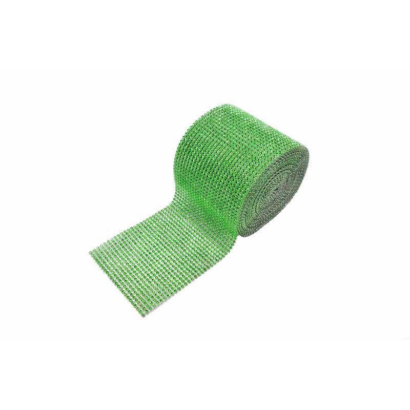 ZIELONO/DIAMENTOWA TAŚMA DECORACYJNADŁUGOŚĆ 9,2 MSZEROKOŚĆ 12 CM
