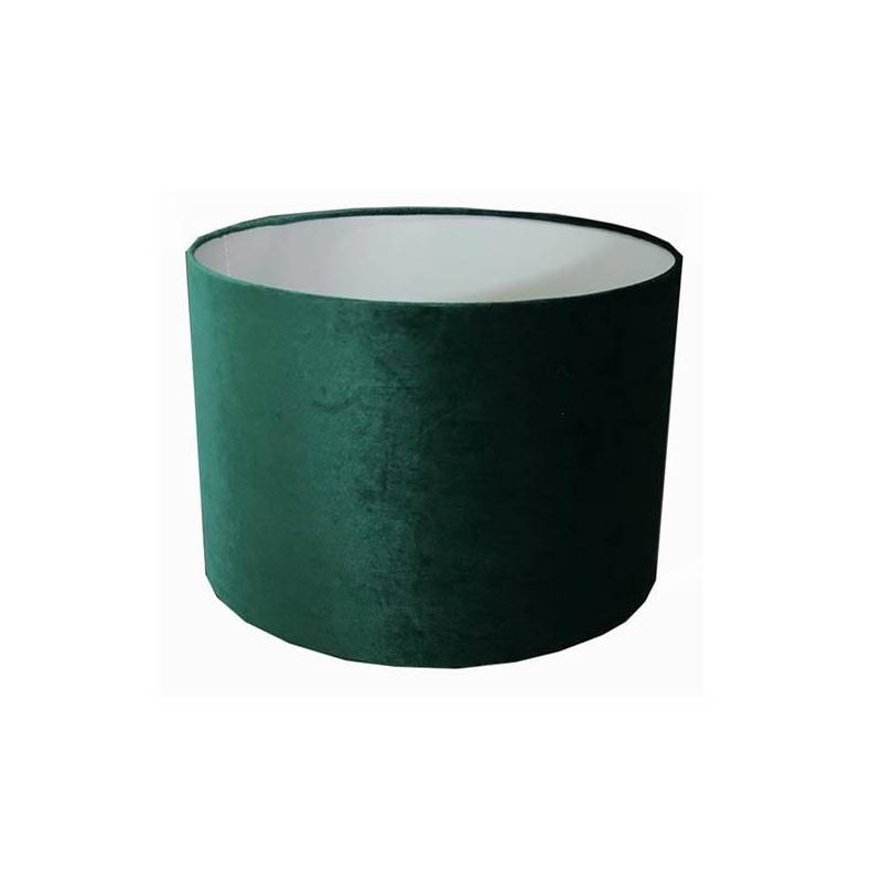 ABAŻUR CYLINDER W KOLORZE CIEMNO ZIELONYM WYKONANY Z WELURU DO LAMP STOŁOWYCH Z SERII TL
