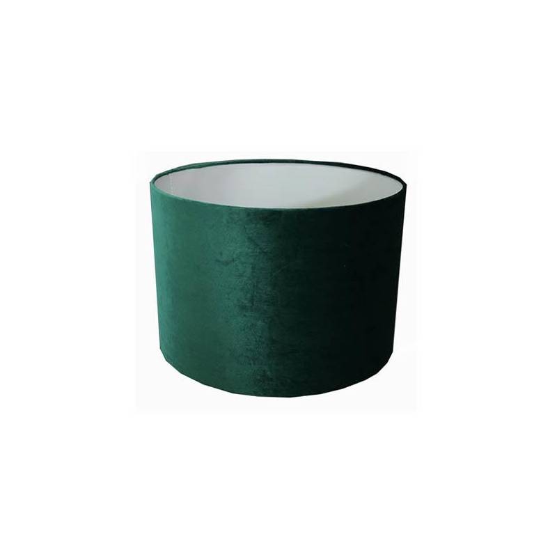 ABAŻUR CYLINDER W KOLORZE CIEMNO ZIELONYM WYKONANY Z WELURU DO LAMP STOŁOWYCH Z SERII TS