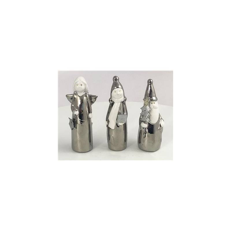 CERAMICZNE SZKLIWIONE MIKOŁAJE I ANIOŁKI MAŁE MIX 1 SZTWYMIARY:WYSOKOŚĆ - H- 11CM