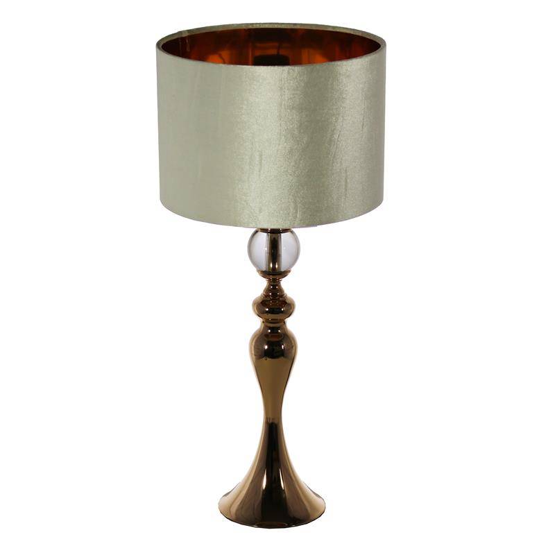 LAMPA ZŁOTA MNIEJSZA Z ABAŻUREM  BIAŁYM ZE ZŁOTĄ PODBITKĄWYMIARY:WYSOKOŚĆ LAMPY Z ABAŻUREM H = 55 CM WYSOKOŚĆ  H-44CMŚREDNICA PODSTAWY D-13CM