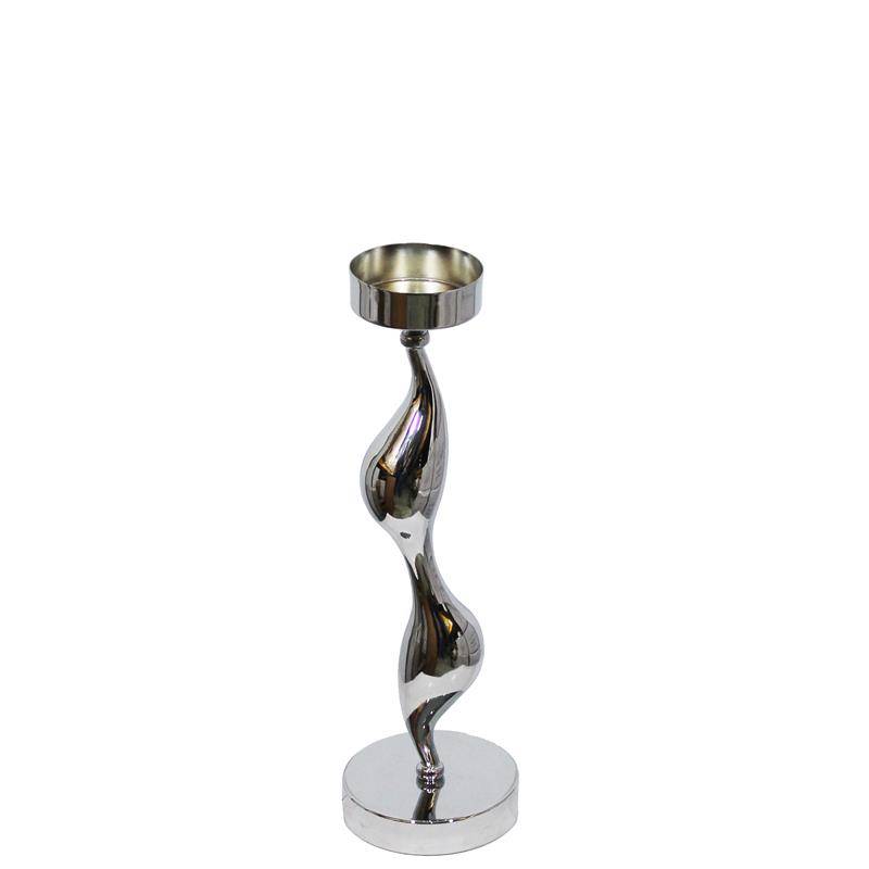 SREBRNY ŚWIECZNIK DUBAJ H = 36,5 CM