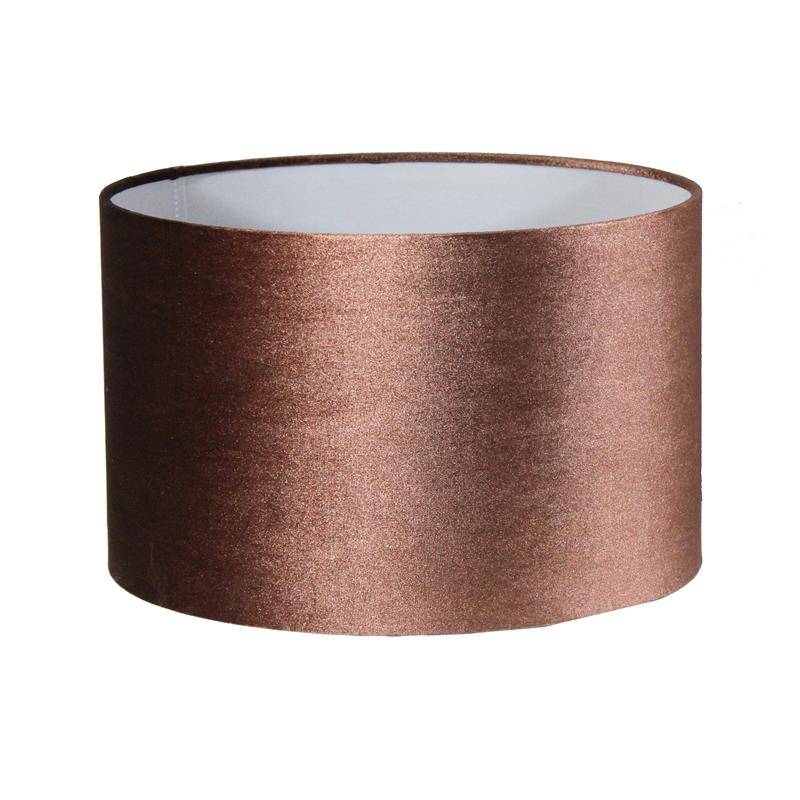 ABAŻUR CYLINDER W KOLORZE BRĄZOWYM WYKONANY Z WELURU DO LAMP STOŁOWYCH Z SERII TL